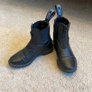 Riding boots made for riding horses but cute enough to wear with dresses/skirts